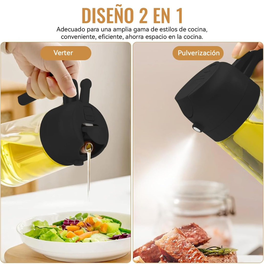Recipiente para aceite de plástico 2 en 1