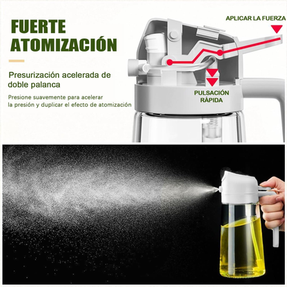 Recipiente para aceite de plástico 2 en 1